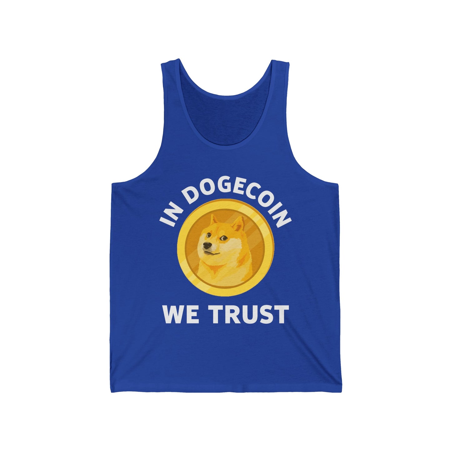 In Dogecoin We Trust Blockchain Doge Cryptocurrency Tank Tops