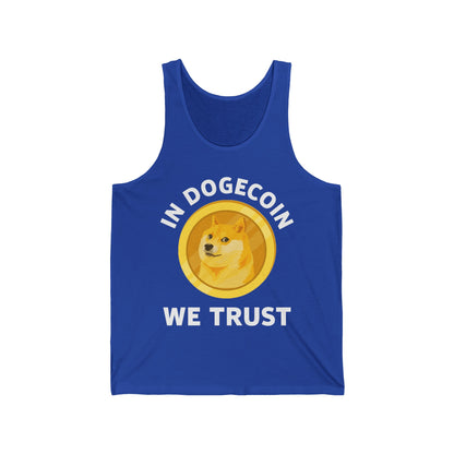In Dogecoin We Trust Blockchain Doge Cryptocurrency Tank Tops