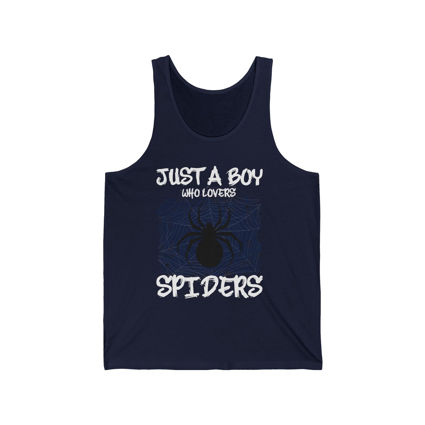 Just A Boy Who Loves Spiders Retro Spider Lover Tank Top For Men Kids Tank Top