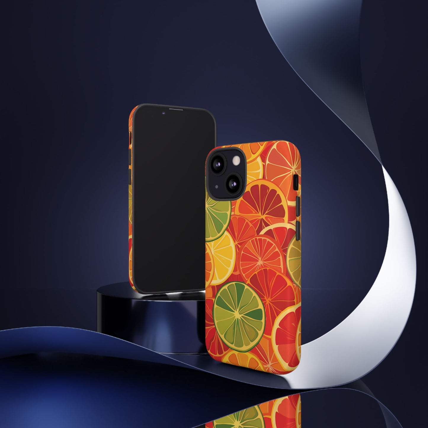 Citrus Burst Pattern iPhone 13 14 15 16 Pro Max Plus Case Wireless Charging Compatible Tough Cases Protection, Magnetic Phone Case for iPhone Classic Series