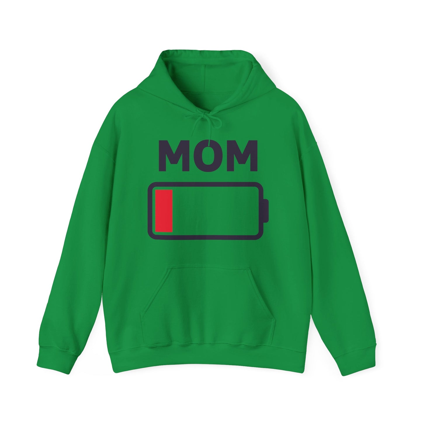 Funny Mom Tired Low Battery Mothers Day Hoodie