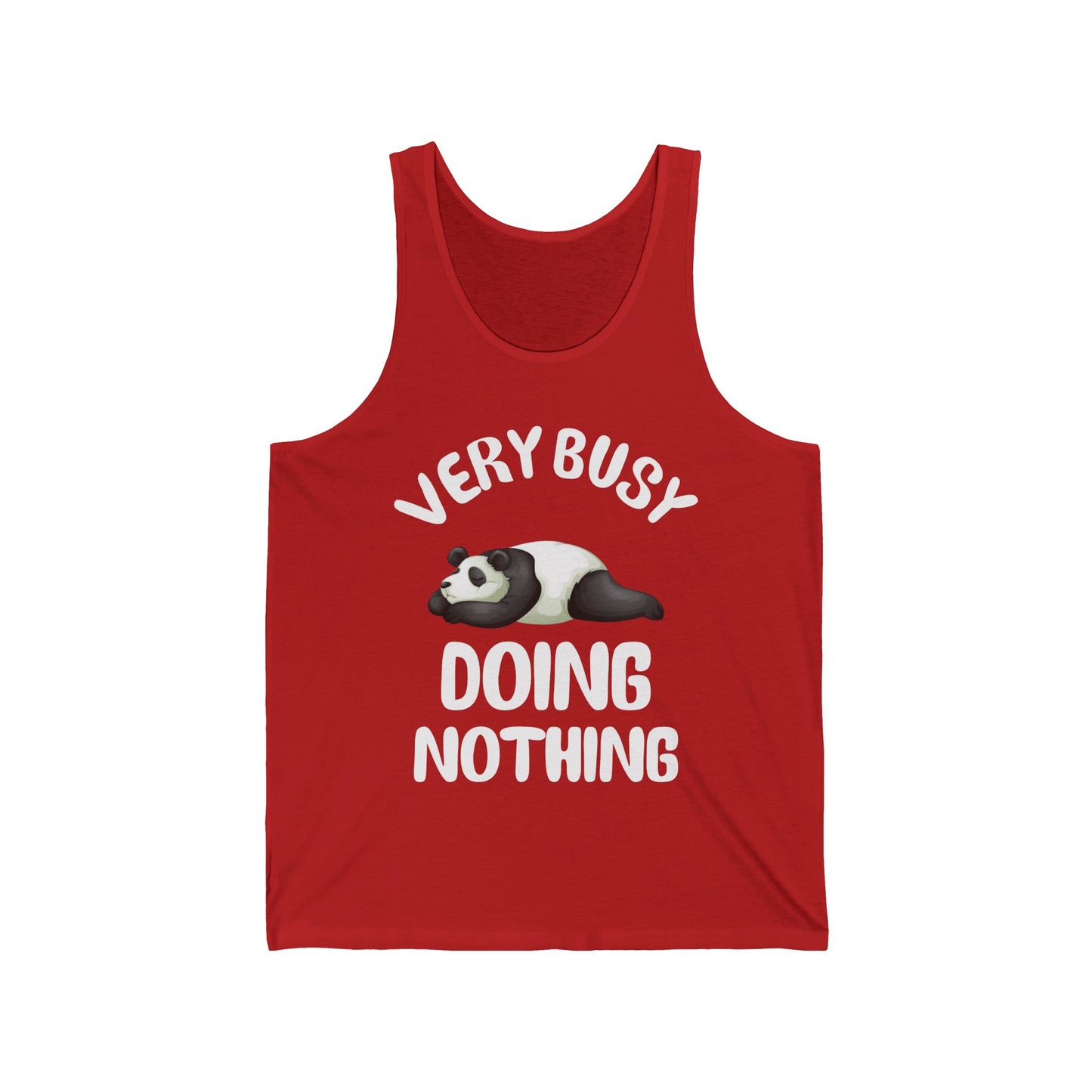 Funny Very Busy Doing Nothing Lazy Tank Top Novelty Gift Men Women