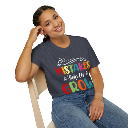 Mistakes Help Us Grow Teacher Student Funny Back To School T-Shirt