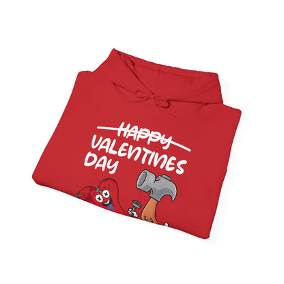 Funny Anti Valentines Day Gift Carpentor Cupid Heart Hammer Nails Hoodie For Men Women Hoodie