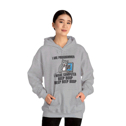 Funny I Are Programmer I Make Computer Beep Boop Cute Cat Hoodie For Men Women Hoodie