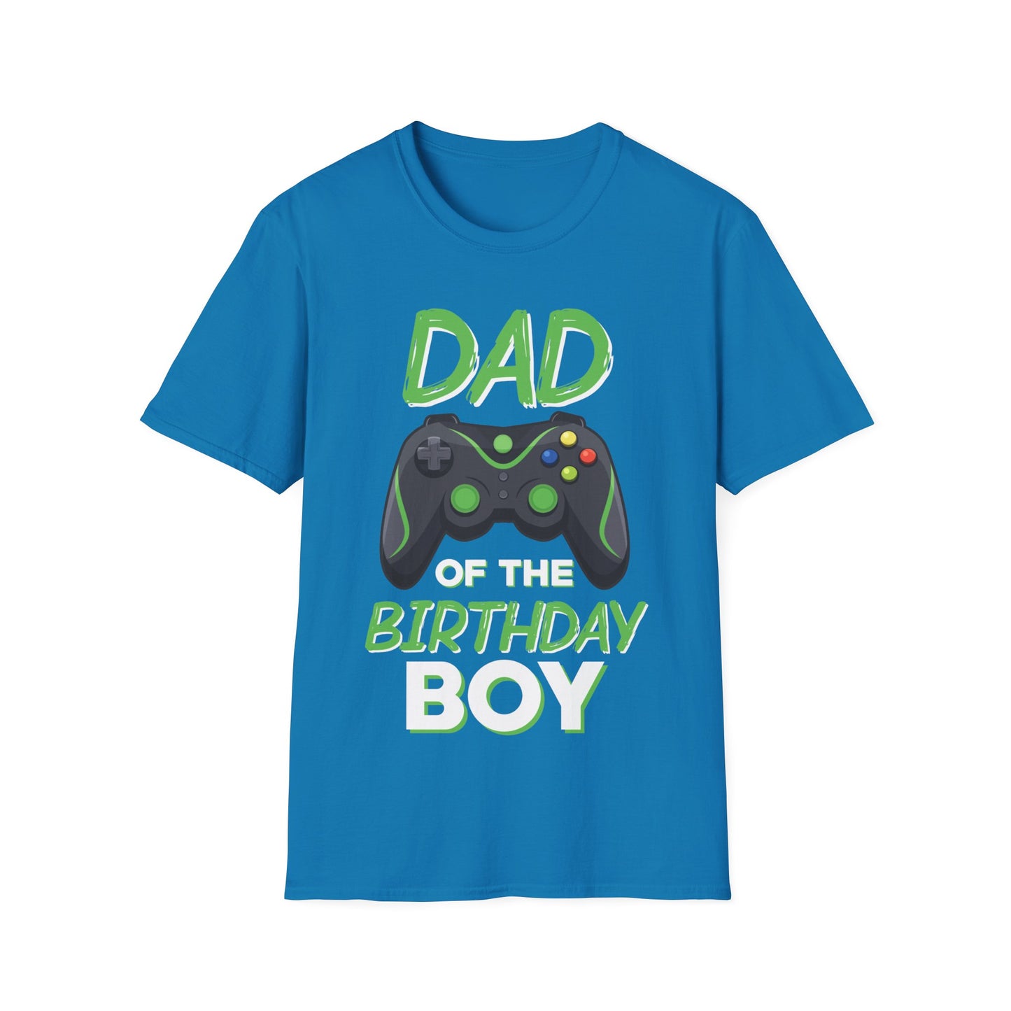 Dad of The Birthday Boy Video Gaming Gamer Birthday Party T-Shirt for Men