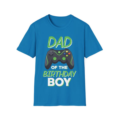 Dad of The Birthday Boy Video Gaming Gamer Birthday Party T-Shirt for Men