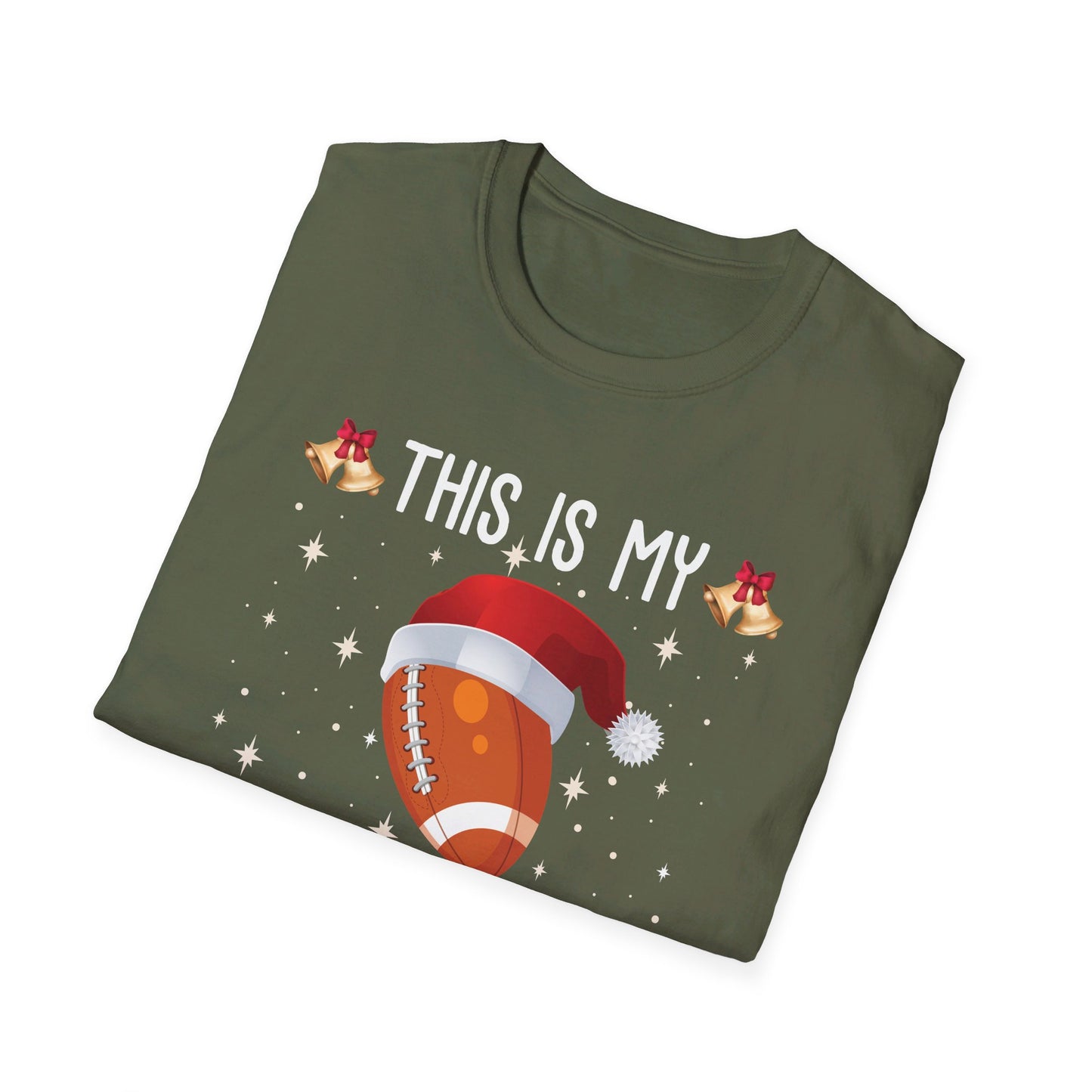 Funny This Is My Christmas Pajama Shirt Gift For Football Lover Xmas T-Shirt Men Women