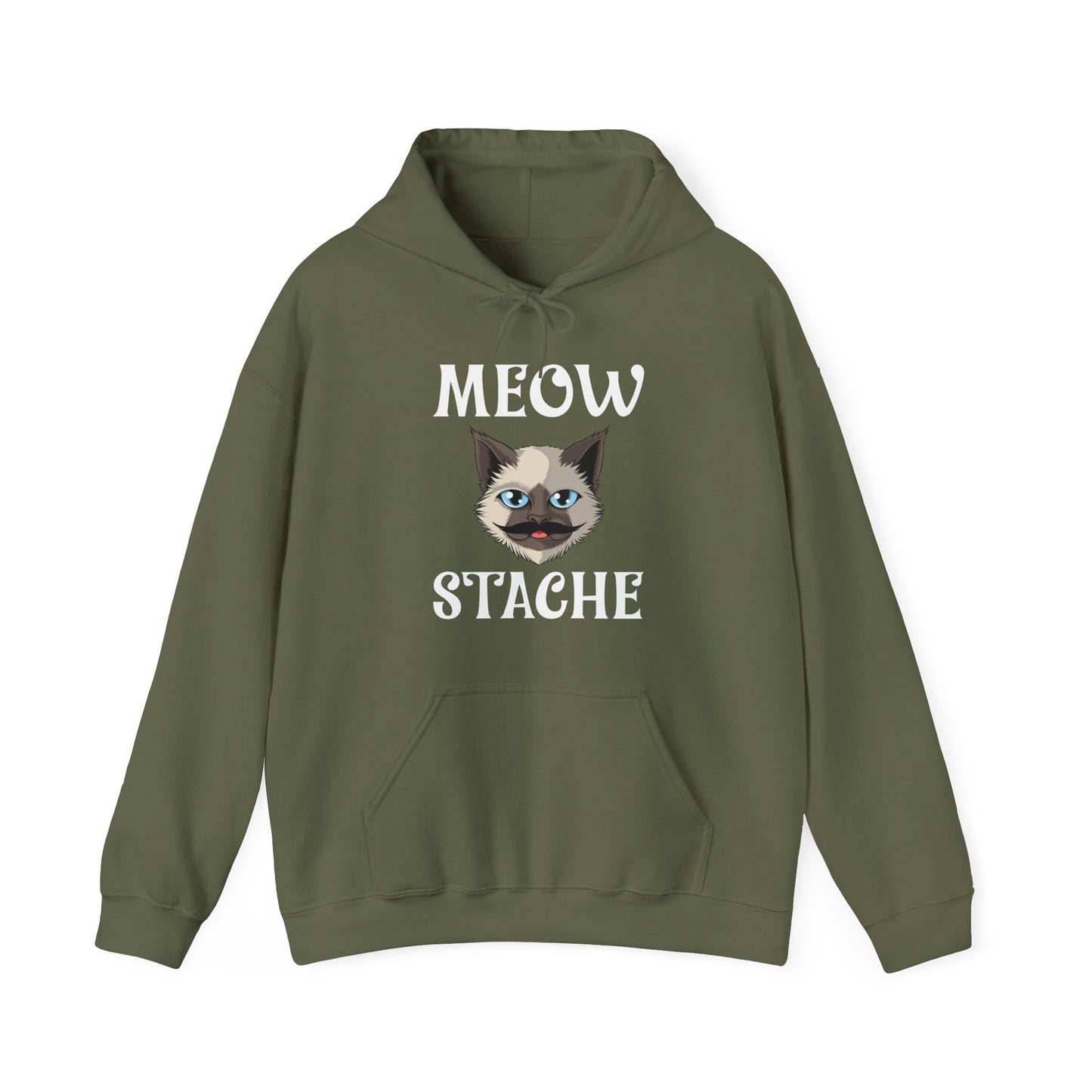 Meowstache Cat Mustache Moustache Beard Bearded Kitten Lovers Hoodie For Men Women Hoodie