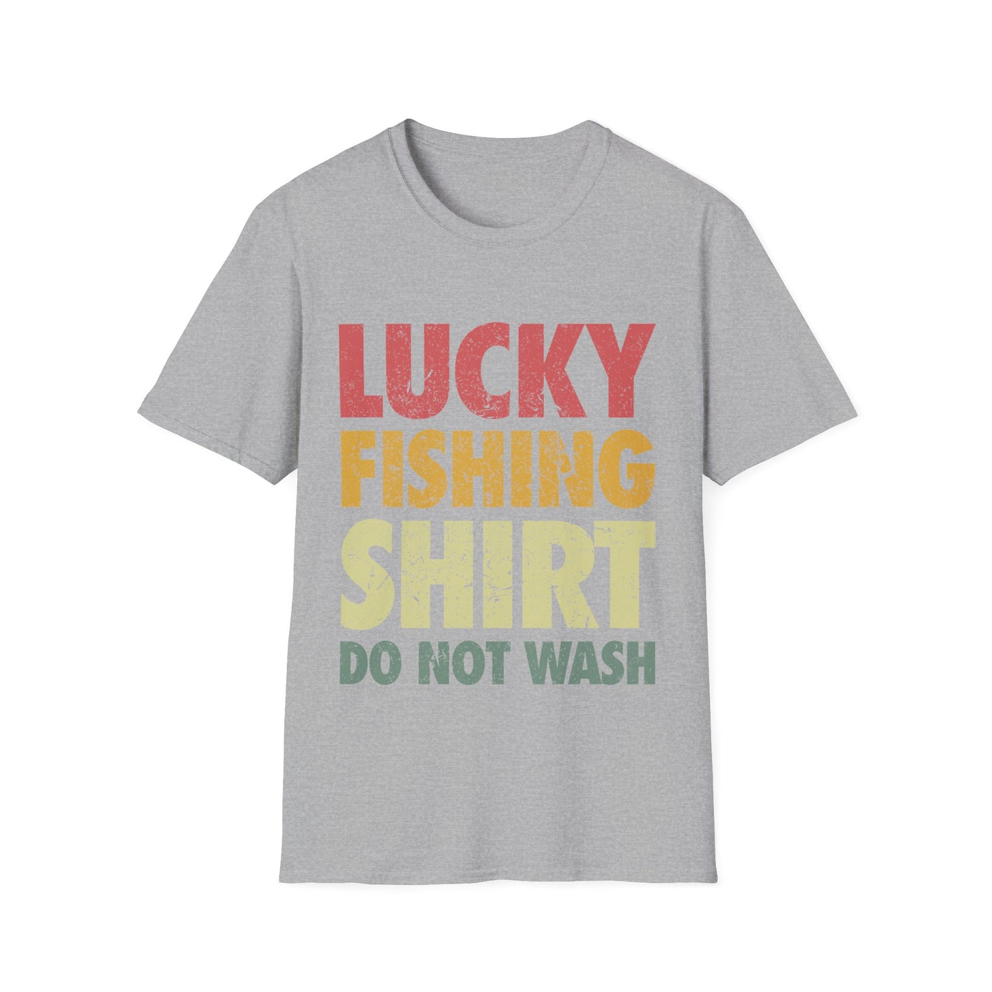 Funny Lucky Fishing Shirt Do Not Wash Vintage Fishing Lover fisherman T-Shirt Men Women