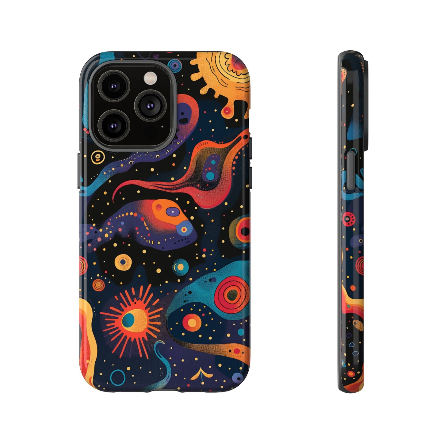 Space Oddity Pattern iPhone 13 14 15  16 Pro Max Plus Case Wireless Charging Compatible Tough Cases Protection, Magnetic Phone Case for iPhone Classic Series