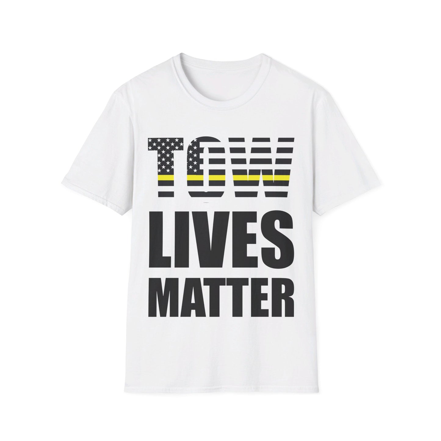 Tow Lives Matter Thin Yellow Line Tow Truck Driver Birthday Gift T-shirt Men