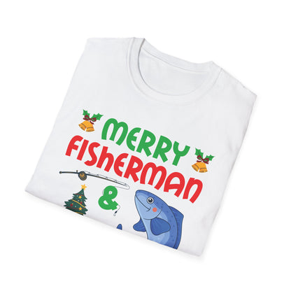 Funny Bass Fishing Merry Fishmas And Happy New Year Christmas Xmas T-Shirt