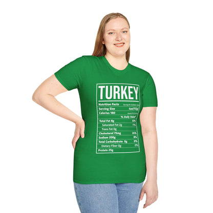 Turkey Nutrition Facts Funny Family Matching Thanksgiving Christmas T-Shirt For Men Women