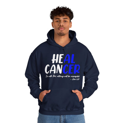 Colon Cancer Faith Bible Verse CRC Awareness Support Heal Family Hoodie For Men Women