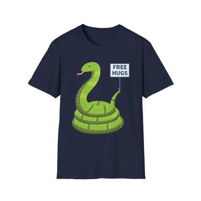 Funny Free Hugsss Cute Snake Hug Lovers Sarcastic  T-Shirt For Men Women Travelers