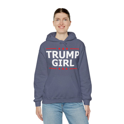 Cute Trump Girl Republican US Flag 2024 Vintage Vote Hoodie