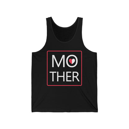 Womens Mother Heart Retro Mothers Day Mom Tank Tops