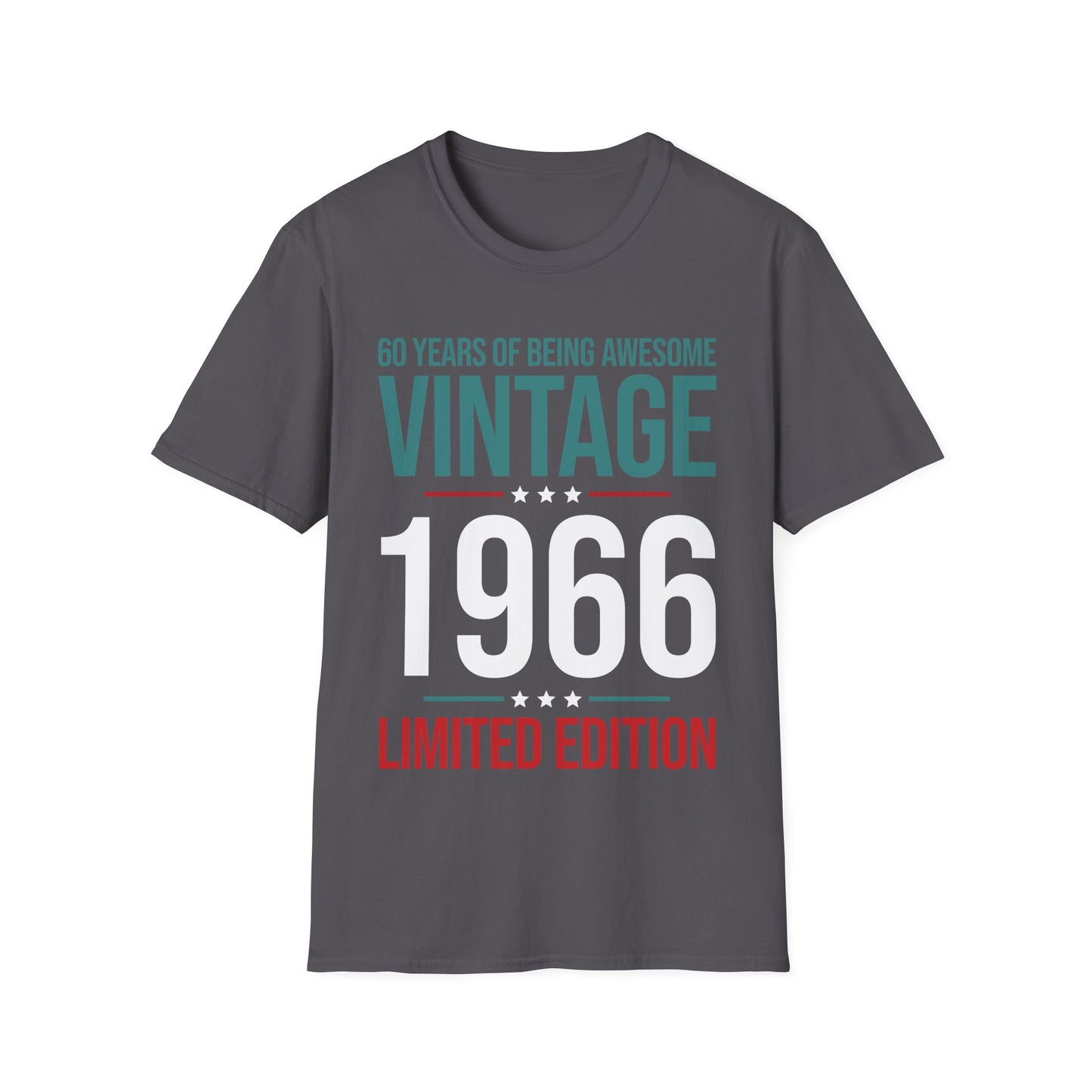 60 Year Old Gifts Vintage 1966 60 Years Awesome 60th Birthday T-Shirt