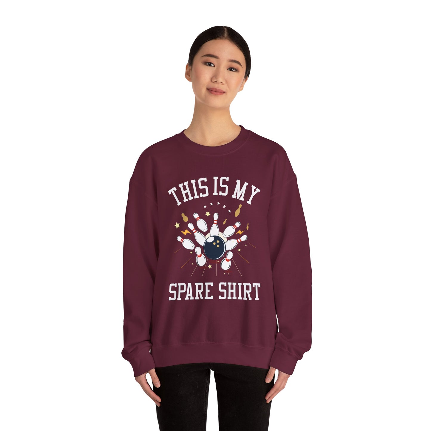 Funny Bowling Bowler Retro This Is My Spare Bowler Sweatshirt Men Women