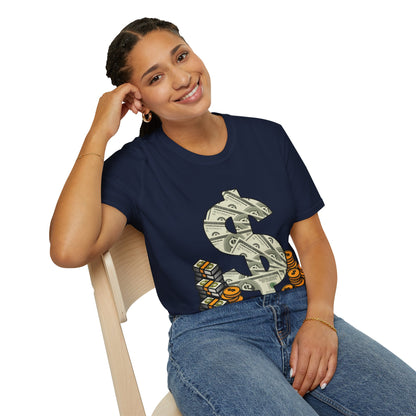 Cool As Dollar Bill Dollar Sign $$ Gift T-Shirt For Men Women T-Shirt