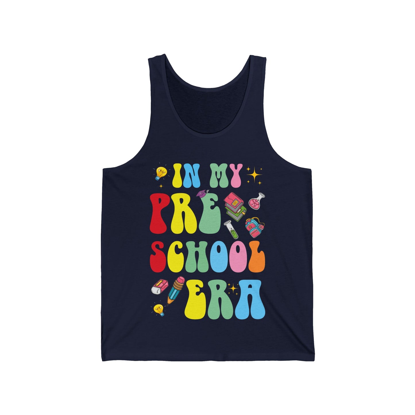 In My Preschool Era Teacher Top Prek Teacher Groovy Retro Funny Tank Top For Men Women