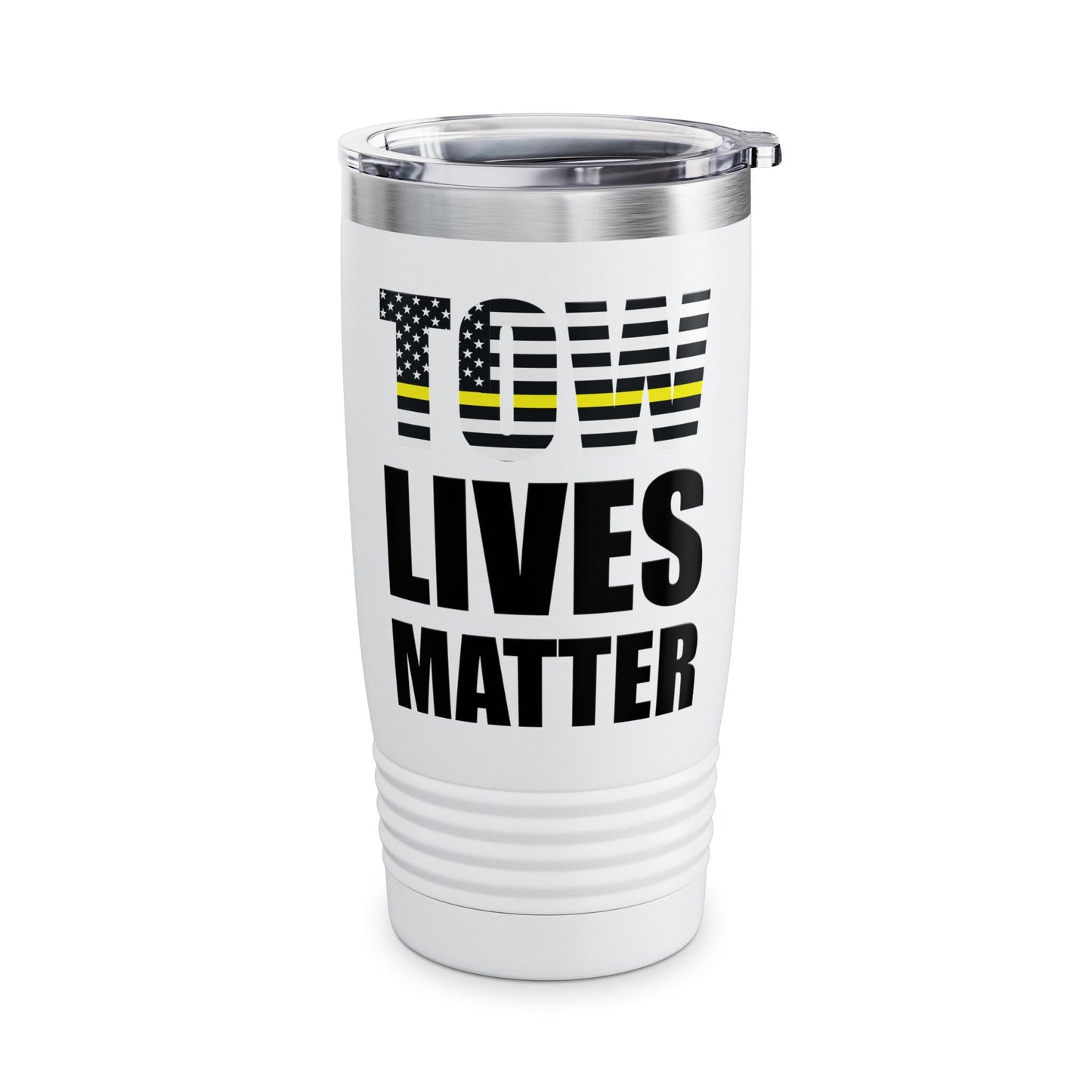 Tow Lives Matter Thin Yellow Line Tow Truck Driver Birthday Gift Tumbler Men