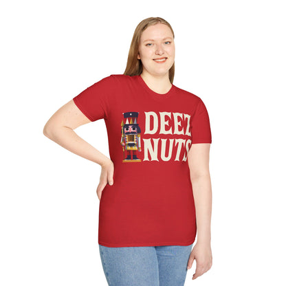 Funny Deez Nuts Nutcracker Ugly Christmas Meme Xmas Gift T-Shirt Men Women