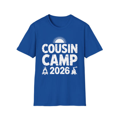 Cousin Camp 2026 Camping Campfire Summer Vacation Family T-Shirt