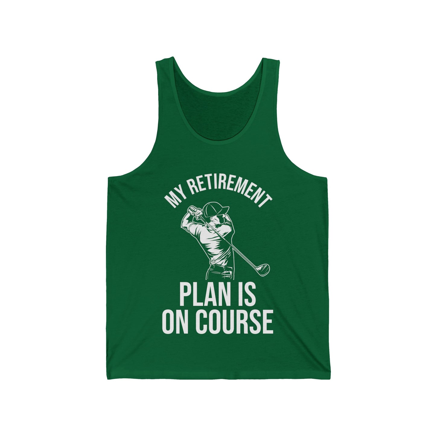 My Retirement Plan Is On Course Funny Golf Golfer Retired Tank Top