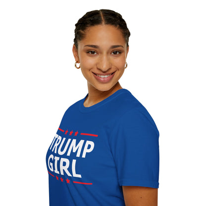 Cute Trump Girl Republican US Flag 2024 Vintage Vote T-Shirt