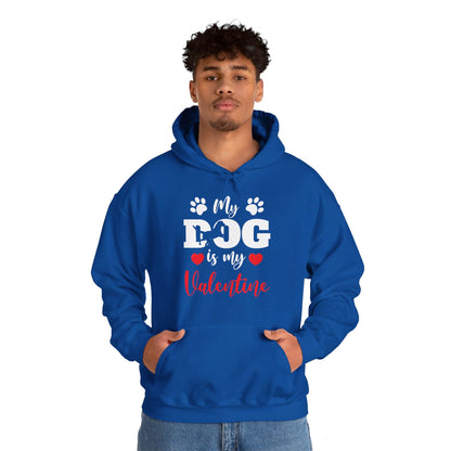 Funny My Dog is My Valentine Dog Lovers Hoodie For Men Women Hoodie