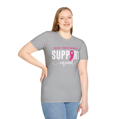 Breast Cancer Shirts Support Squad Tee Breast Cancer Awareness T-Shirt For Men Women