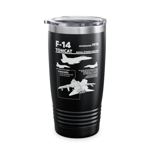 F-14 Tomcat Navy Fighter Jet Diagram Enthusiast Tumbler For Men Women Tumbler