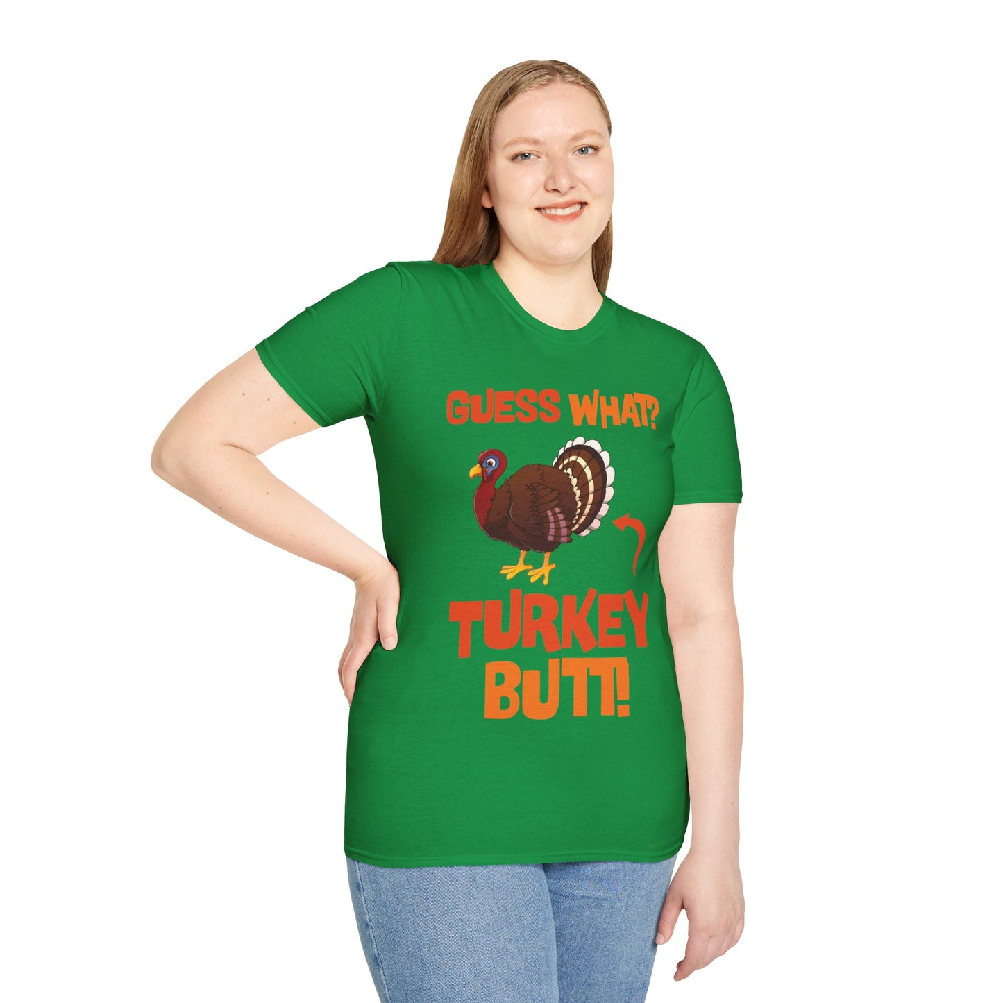 Guess What Turkey Butt Funny Thanksgiving T-Shirt For Men Women