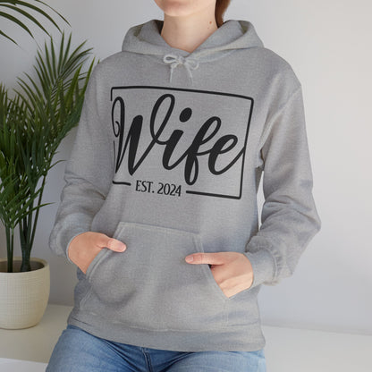 Wife Est 2024 Just Married Honeymoon Wedding Couples  Hoodie For Women Hoodie