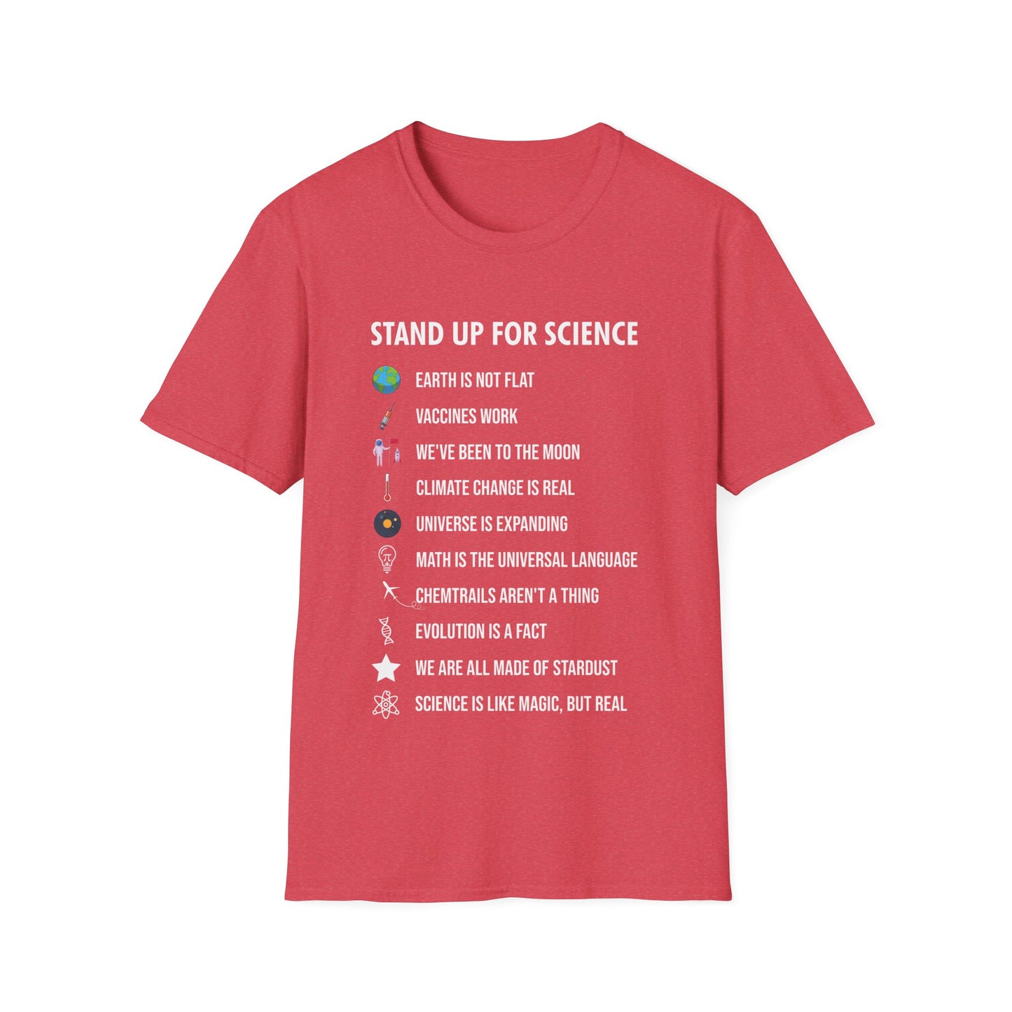 Stand Up for Science Magic But Real Earth Moon Math T-Shirt Men Women