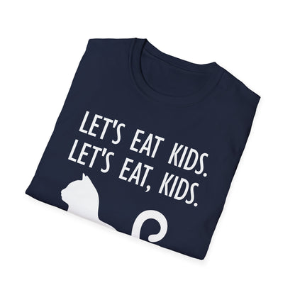 Funny Let's Eat, Kitty Punctuation Saves Cats Grammar T Shirt Men Women