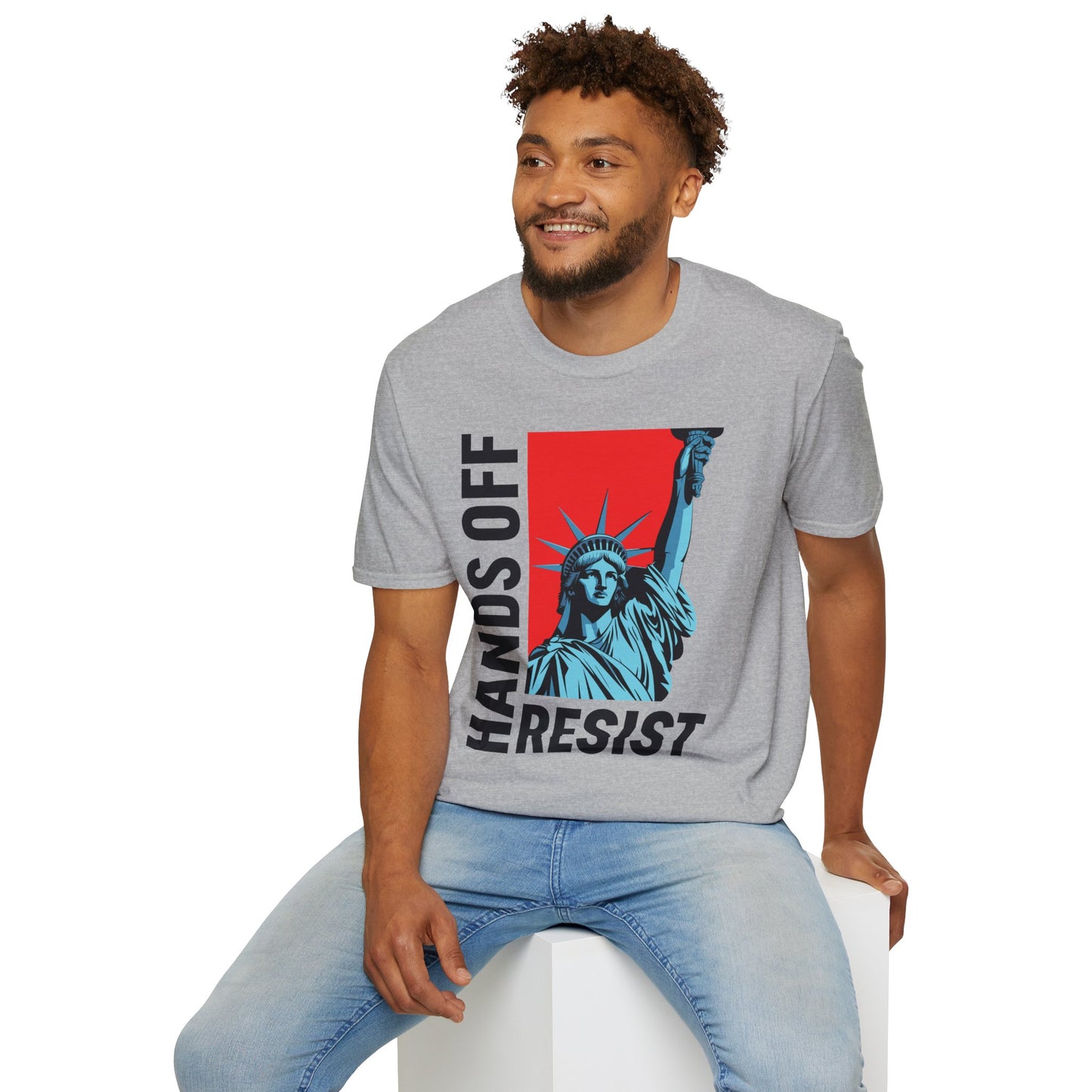 Resist Statue of Liberty Hands Off Resistance Protest T-Shirt For Men Women