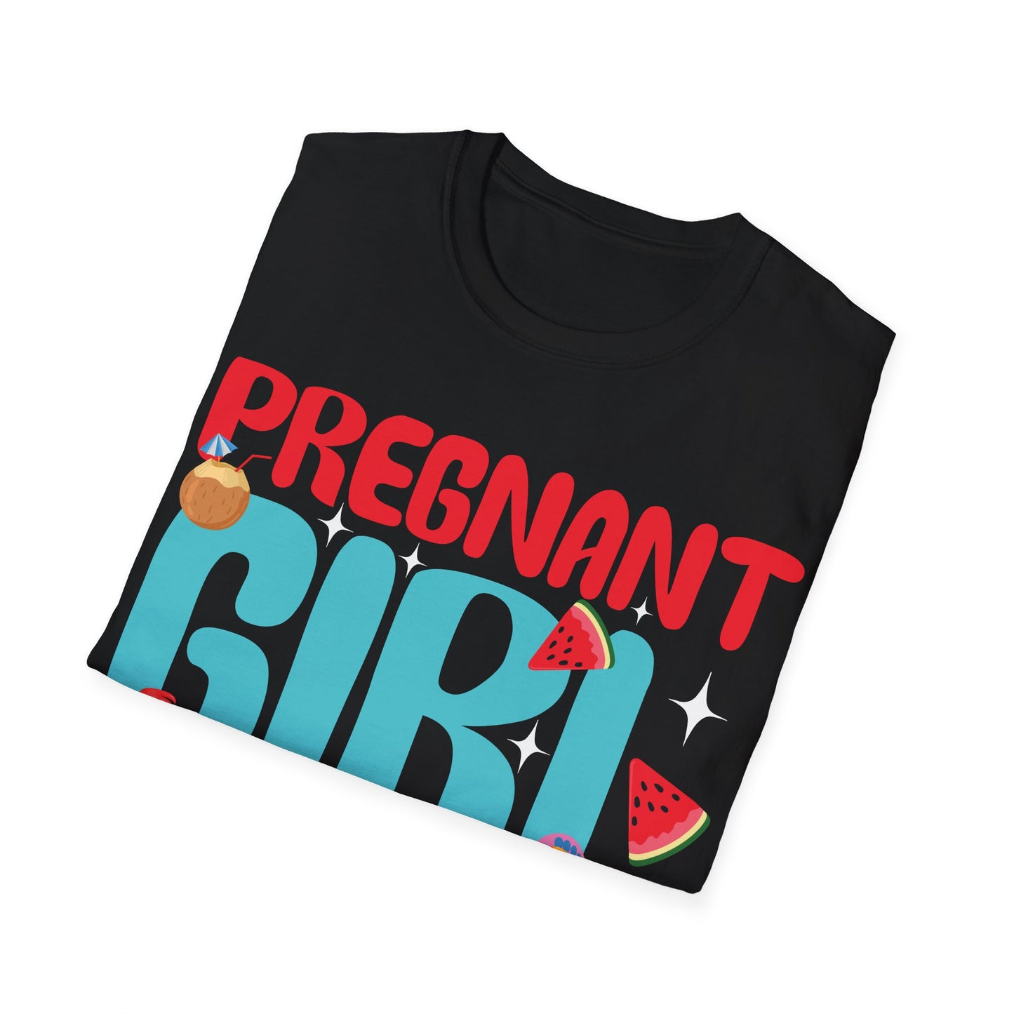 Groovy Pregnancy Reveal Pregnant Girl Summer T-Shirt For Baby Shower T-Shirt