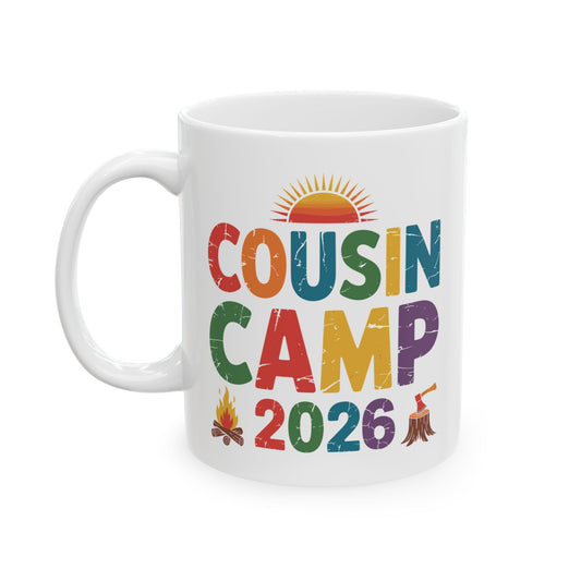 Cousin Camp 2026 Camping Campfire Summer Vacation Family Coffee Mug