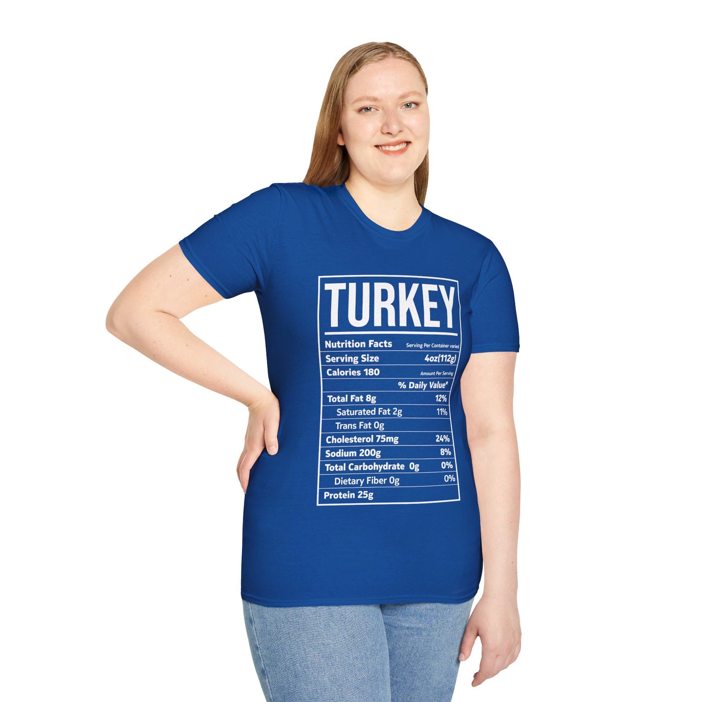 Turkey Nutrition Facts Funny Family Matching Thanksgiving Christmas T-Shirt For Men Women