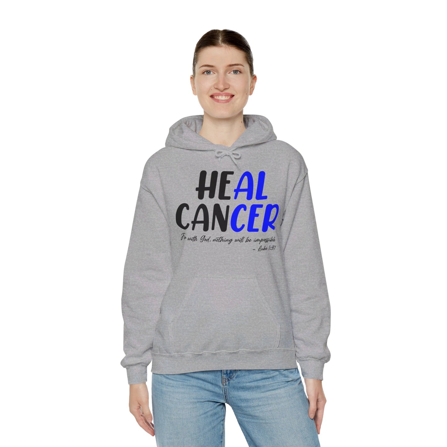 Colon Cancer Faith Bible Verse CRC Awareness Support Heal Family Hoodie For Men Women