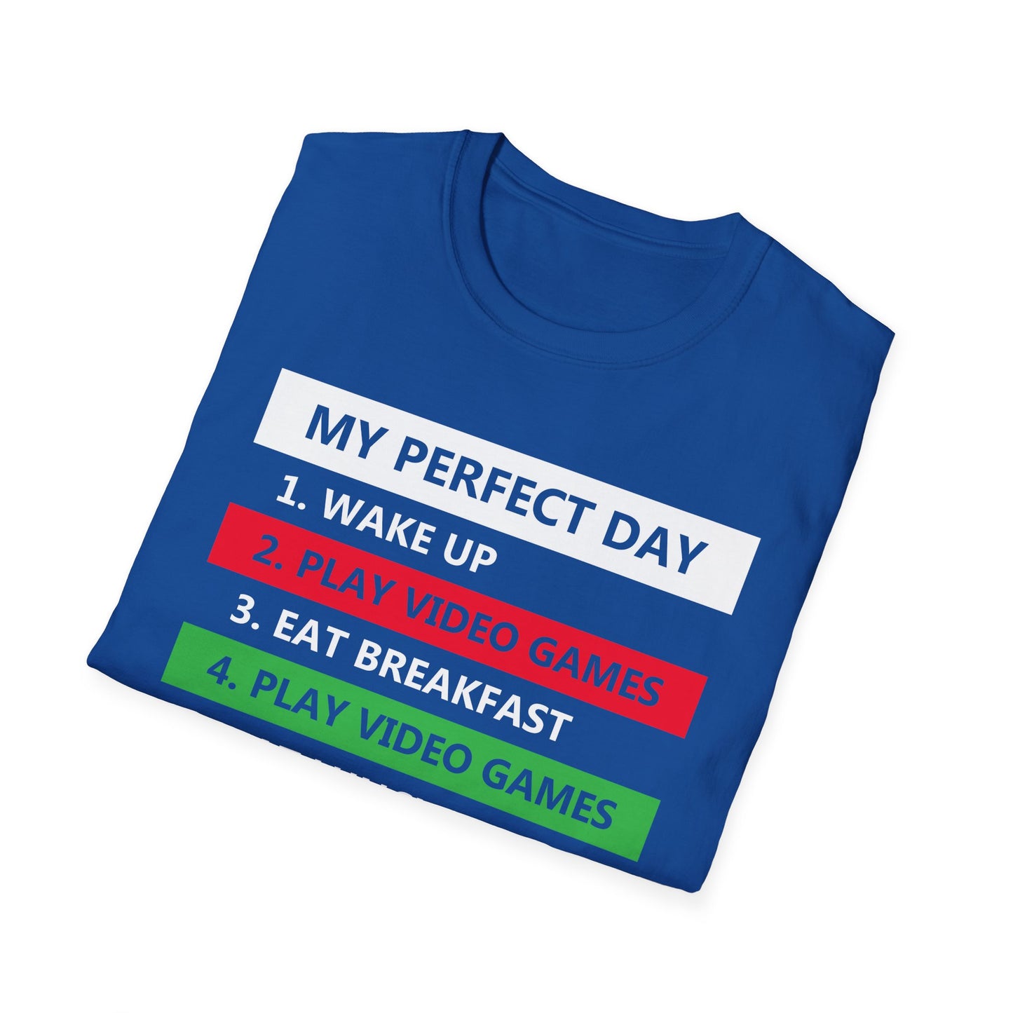 Funny My Perfect Day of Gamer Video Games Gaming T-Shirt Funny Kids Tee Top