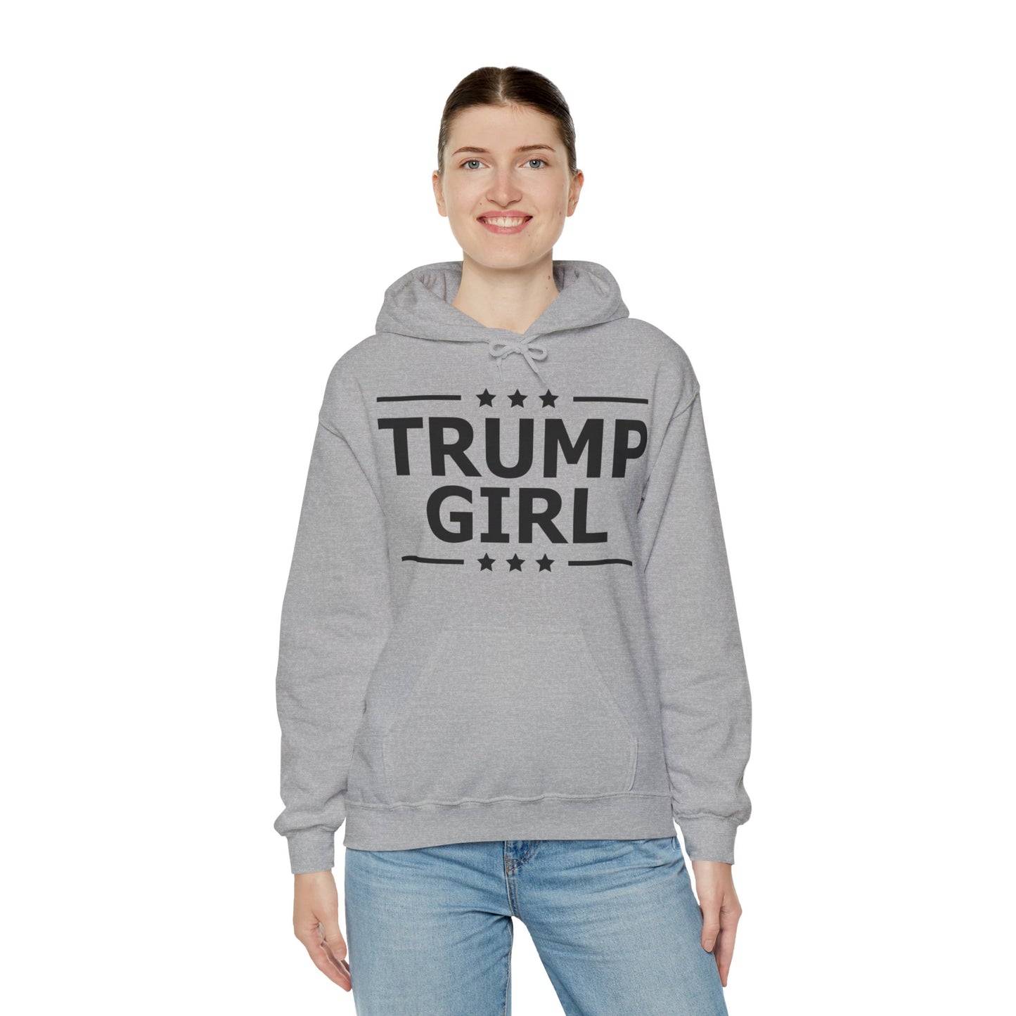 Cute Trump Girl Republican US Flag 2024 Vintage Vote Hoodie