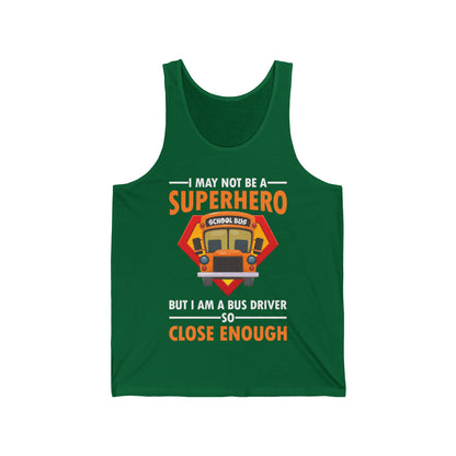 Superhero School Bus Driver Tank Top Funny Bus Driver Tank Top