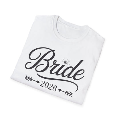 Bride Est 2026 Married Wedding Bridal Party Bachelorette T-Shirt For Women