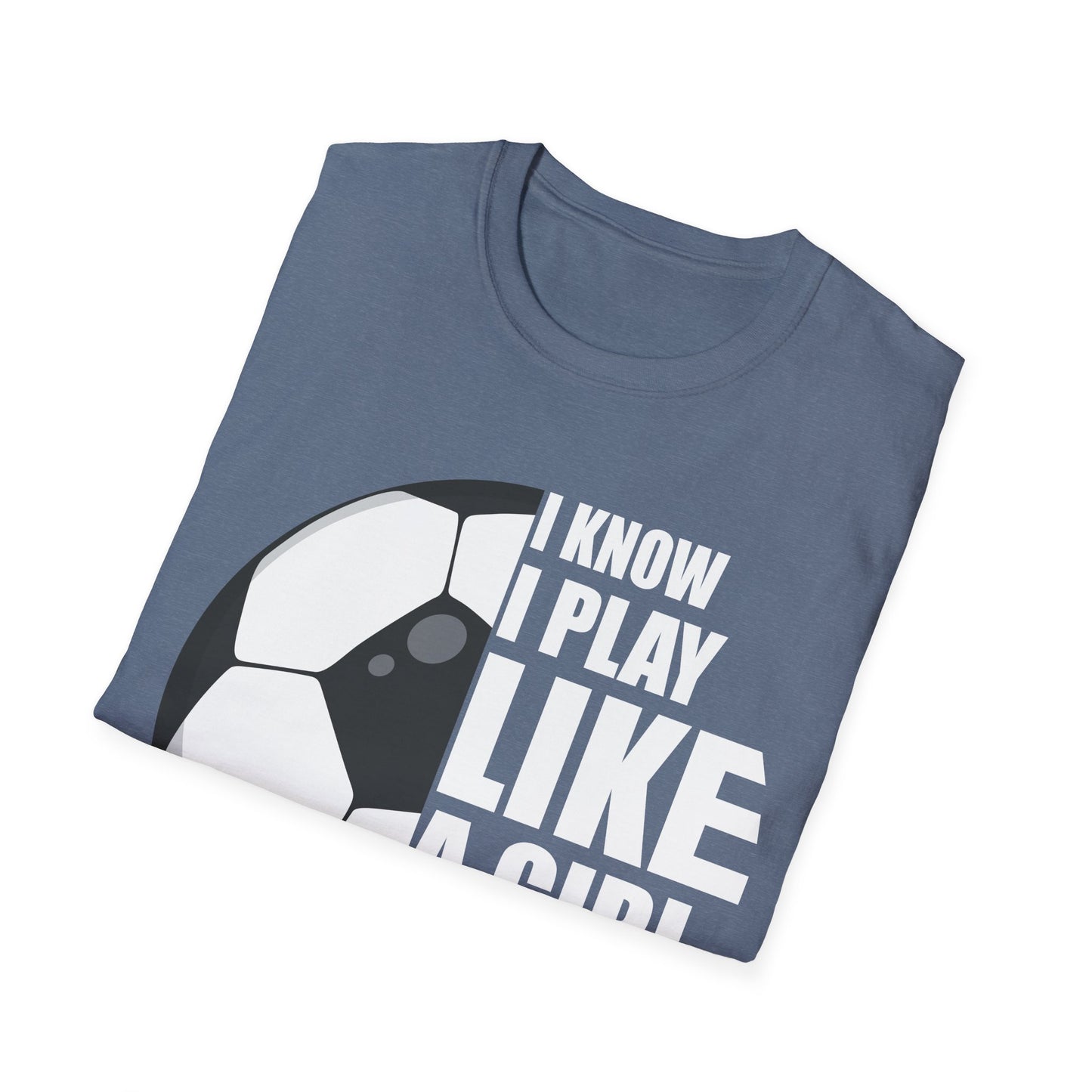 I Know I Play Like A Girl Shirt School College Football Girl T-Shirt