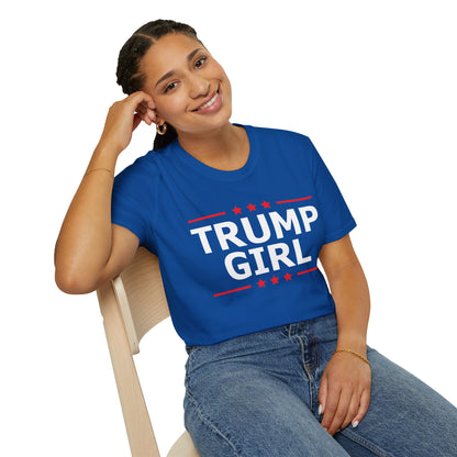 Cute Trump Girl Republican US Flag 2024 Vintage Vote T-Shirt