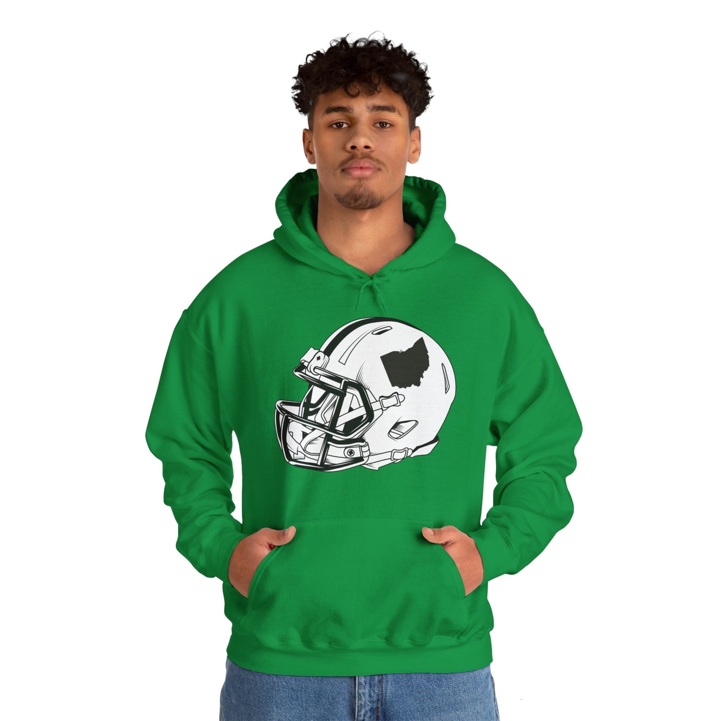 Vintage Football Helmet Hoody State of Ohio American Football Distressed Hoodie Men Women